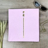 Camiseta Femenina  Fe y raya dorada #color_rosa