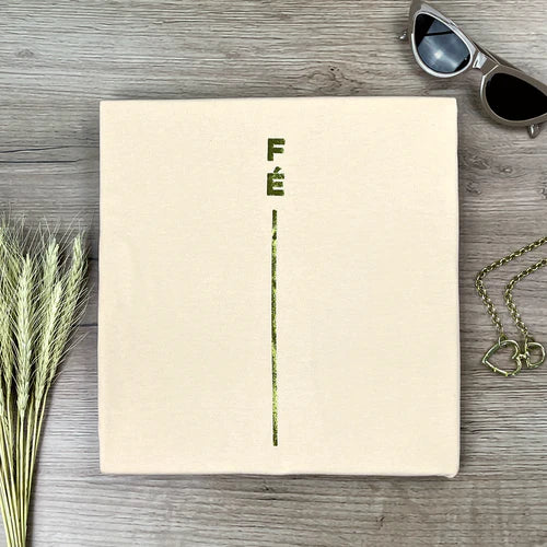 Camiseta Femenina  Fe y raya dorada #color_salmon