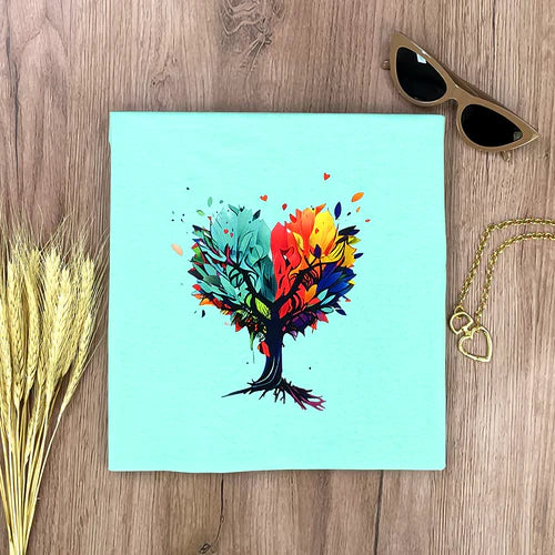 Camiseta Femenina Arbol de Corazon #color_verdementa